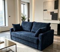 Canapé modulaire 2 places en cuir véritable compressé sous vide Biaoguan, design moderne à assise profonde, idéal pour petit salon ou appartement