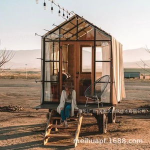 Meihua Outdoor Mobile Horse Carriage <b>Tent</b> 6-8 Person One Bedroom One Living Room Four Season Waterproof Oxford Cloth Extended - Product Image 3