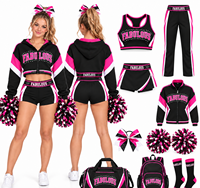 Ensemble de survêtement personnalisé pour cheerleading, enfants, jeunes, adultes, unisexe, pull à fermeture éclair, pantalon de jogging, survêtement d'équipe