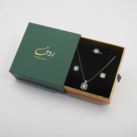 Nouvelle boîte à bijoux portable pour femme en matériaux recyclés haut de gamme, avec emballage de luxe en boîte à tiroir