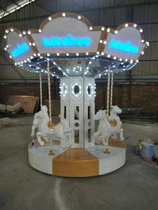 Pequeño carrusel Merry Go Round para niños de interior/exterior 6-8 asientos atracción de <span class=keywords><strong>feria</strong></span> Popular en centros comerciales que funciona con monedas - Product Image 2