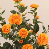 JWS4018 Fleur de Camélia Artificielle Plante en Pot Fourniture de Haute Qualité Fleur de Camélia Décoration de Maison Paysage Arbre de Fleurs