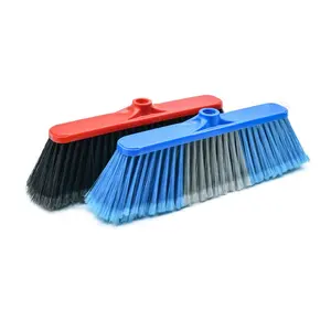 plastic brooms stick and pickers synthetic fiber broom machine dustpan set yiwu broom cleaning sweeping bristle for home