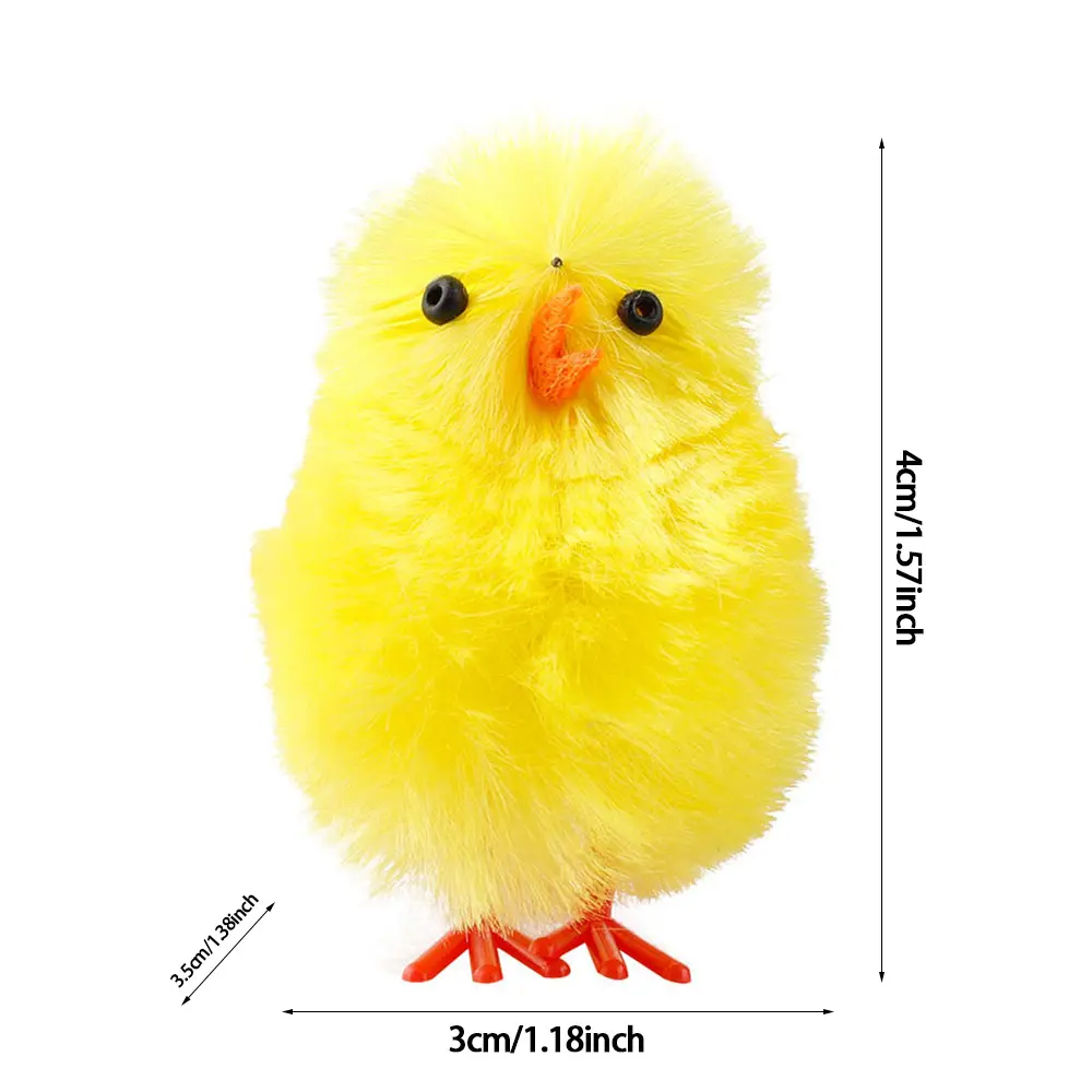 Пасхальный день, тематические праздничные украшения, наборы милых пасхальных маленьких желтых плюшевых птенцов, игрушки для детей