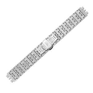 Bracelet de montre en acier inoxydable, bracelet de remplacement à maillons argentés pour un usage professionnel et décontracté - Product Image 2