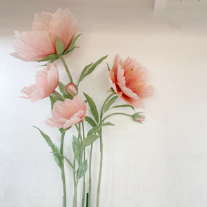 <span class=keywords><strong>J</strong></span>-007 de flores de cerezo de papel gigante de color rosa melocotón para eventos de boda, baby shower, Decoración de cumpleaños - Product Image 4