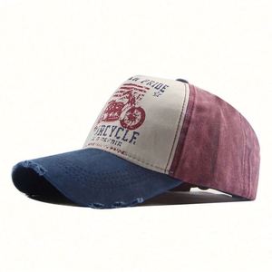 Casquette de baseball unisexe personnalisable pour l'extérieur, en toile vintage vieillie avec logo brodé en 3D, polyester/coton, fermeture à boucle métallique, modèle courant - Product Image 4