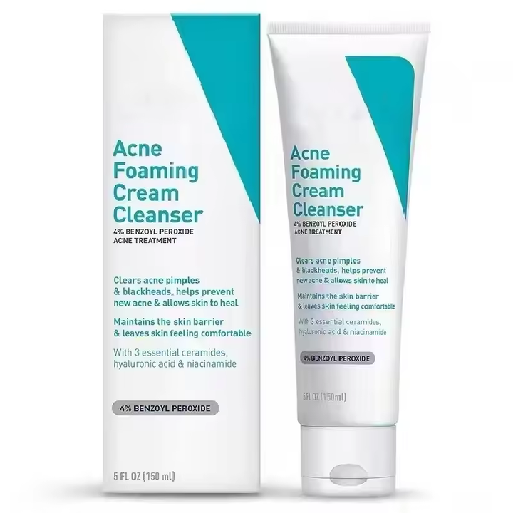 Cera Acne foam cleanser and 4 benzoyl peroxide gel acne cleanser Suitable for oily skin