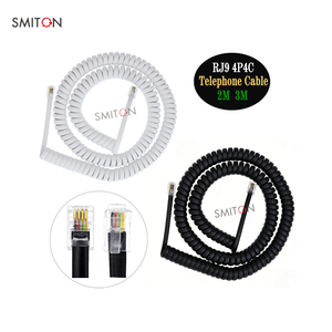 <span class=keywords><strong>Cordon</strong></span> <span class=keywords><strong>de</strong></span> <span class=keywords><strong>téléphone</strong></span> <span class=keywords><strong>universel</strong></span> RJ9 4P4C, câble spiralé élastique pour <span class=keywords><strong>téléphone</strong></span> fixe <span class=keywords><strong>de</strong></span> bureau, remplacement, 2M 3M - Product Image 3