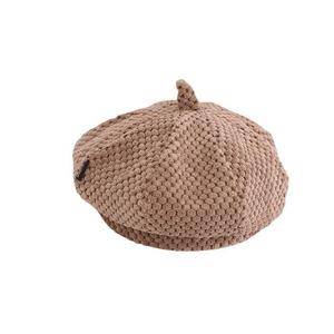 Béret Octogonal Léger et Doux pour Petites Filles, Chapeau <span class=keywords><strong>Tricot</strong></span>é Style Artiste Français, Bonnet Chaud Tendance pour Enfants et Bébés - Product Image 6