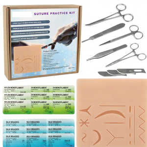Pre-Cut Wound Pad Logo Tools High Quality Materials Autoclavable & Reusable Student Suture Kit Medical Training Kits Manual - Product Image 1