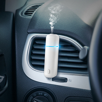 Diffuseur d'huiles essentielles et d'arôme pour la voiture, diffuseur de luxe ultrasonique en plastique, sans eau, désodorisant de voiture, port USB, ml