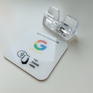 90*90mm NFC Google Review Acrylique Table Sticker Tag Plates 213 215 pour Ins/Facebook/Yelp/Tripadvisor Restaurant - Product Image 2