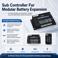 Contrôleur de batterie au lithium évolutif 96S EC-HV-MC1+EC-HV-SC5+écran LCD 4,3 pouces pour ESS avec communication CAN RS485