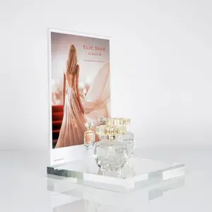 Custom Design makeup display stand private label cosmetic Shelf Acrylic LED Perfume Gelorifier Holder Rack