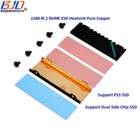 Fabrieksgroothandel Zuiver Koper 2280 M.2 NVMe NGFF SSD Koellichaam Coating Grafeen 4MM voor PS5 Desktop Op Voorraad