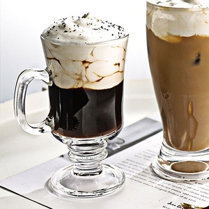 แก้วกาแฟไอริชคุณภาพสูง แก้วใสทรงสูงฐานหนา พร้อมหูจับ ขายตรงจากโรงงาน รุ่นสำหรับกาแฟเย็น - Product Image 3