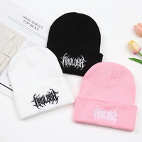 Bonnet d'hiver personnalisé avec broderie, prix d'usine, couleurs noir, blanc, rose, accessoire de tête élégant, bonnets unisexes pour adultes