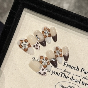 Uñas Postizas Acrílicas 3D con Flores para Mujer, Hechas a Mano, de Alta Calidad, Venta al Por Mayor - Product Image 1