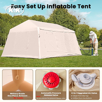 Kawagebo Kamp (KK) 13' X 9' Tiup 11 ㎡   Tenda Camping dengan Skylight Kain Oxford Rumah Glamping Udara