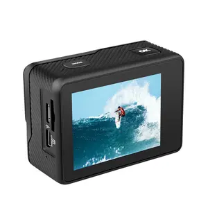 mic الرياضة كاميرا فائقة hd Suppliers-ميكروفون خارجي كامل الملحقات التحكم عن بعد الترا HD 1080P مقاومة للماء 4K 60fps الرياضة عمل كاميرا EIS