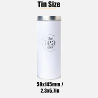 Boîte à thé haute et mince de qualité supérieure, étanche à l'air, avec double couvercle à visser, en fer blanc alimentaire, pour thé, café et boissons
