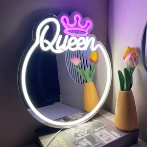 Enseigne au néon gravée de la reine du miroir, tenture murale LED à intensité variable <span class=keywords><strong>pour</strong></span> la maison, le studio, le salon, le tatouage, la Saint-Valentin ou un cadeau d'anniversaire - Product Image 4