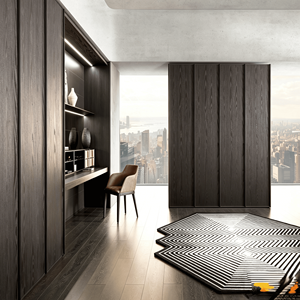 <span class=keywords><strong>Armoire</strong></span> de chambre à coucher moderne de style blanc, gain de place, du sol au plafond, avec tiroirs intégrés, unité de rangement modulaire BALOM - Product Image 3