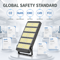 Projecteur LED modulaire haute luminosité à 5 panneaux, angle réglable, dissipation thermique robuste, éclairage professionnel pour projets