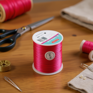 Cordoncino a coda di topo ILAN 2,5 cm x 50 m colore rosa per artigianato e cucito - Product Image 3