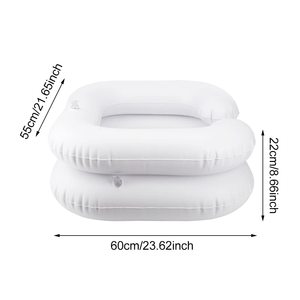 Bassin de lavage de cheveux gonflable portable en PVC, design moderne pour salle de bain, pas besoin de fauteuil de salon à domicile - Product Image 3