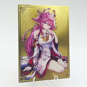 Tarjetas Metálicas Color Oro Rosa al por Mayor, Colección de Regalos de Anime para Jugadores y Coleccionistas de Juegos de Cartas Coleccionables - Product Image 3