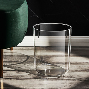 Cubo de Basura Transparente Cilíndrico para Interiores, Tamaño Grande, para Hogar, Oficina, Dormitorio, Sala de Estar - Product Image 2