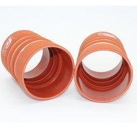Tuyau CAC en silicone durable à haute température, multi-courbures avec anneaux en acier inoxydable