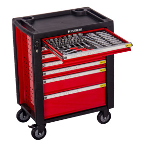Ningbo Kinbox 232 pcs 7 Cassetto Mobile di Riparazione Pesante Carrello Strumento Werkzeugwagen Mit Werkzeug/Strumento Set Armadio di Stoccaggio - Product Image 1