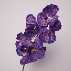 Fleur artificielle d'orchidée <span class=keywords><strong>Vanda</strong></span> moderne en soie faite à la main de haute qualité, aspect naturel, pour décoration de mariage et d'intérieur, articles de décoration doux - Product Image 1