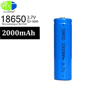 Wholesale Cylindrical Rechargeable Battery Pack 3.7V Lithium Ion 18650 2000mAh 7.4Wh Batteries