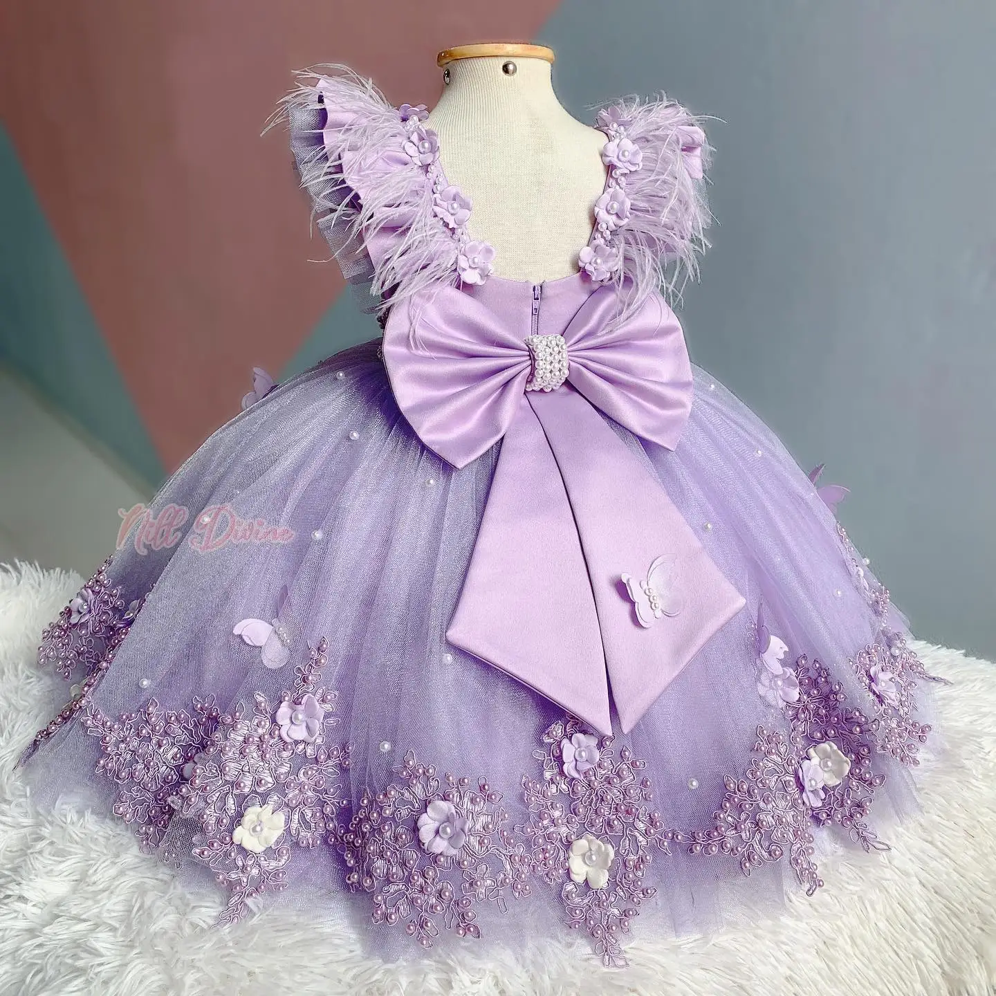 strapless open back dress Grecian Modest Lavender Floral Prom Formal Evening Dress Size 12 / Other
