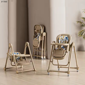 Silla alta plegable para bebé 3 en 1 | 7 alturas y 6 asientos reclinables ajustables | Asiento y bandeja extraíbles para una <span class=keywords><strong>trona</strong></span> multifunción de fácil limpieza - Product Image 6