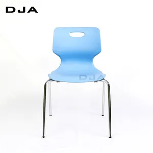 Silla y escritorio para estudiantes, mueble escolar profesional, asiento de plástico duro y acabado cromado, color azul, 2020 suministros