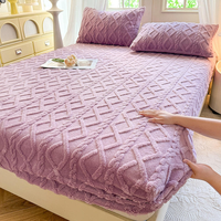 Ensemble de housse de matelas en velours de lait imprimé géométrique trois pièces toutes saisons 100% écologique Kafuya