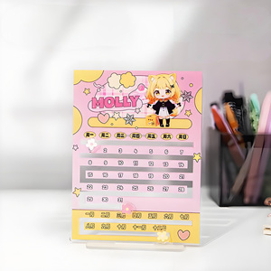 Anime Character Acrylic Stand Display Plate DIY Plastic Crafts Desk Calendar Frame Standee