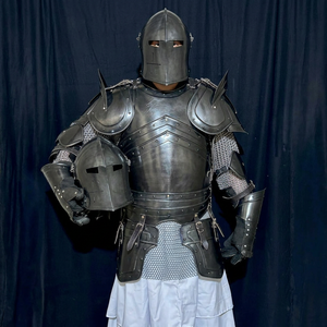 Conjunto de Armadura de Caballero Medieval de Acero Negro, Estilo Gótico, Personalizado, Protección Corporal Completa, Disfraz de Cosplay - Product Image 5