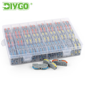 DIY GO 100 connecteurs à levier AWG 28-12, kit <span class=keywords><strong>de</strong></span> raccordement <span class=keywords><strong>électrique</strong></span> rapide pour bornes compactes en ligne 1 entrée 1 sortie - Product Image 1