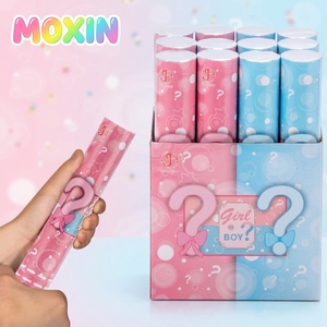 Cañón <span class=keywords><strong>de</strong></span> Confeti Ecológico Portátil Rosa y Azul para Revelación <span class=keywords><strong>de</strong></span> Género, Graduación, Cumpleaños, Baby Shower - Product Image 1