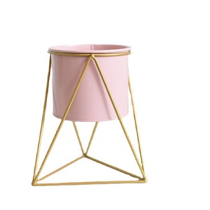 Nordic Metal Flower <b>Pot</b> Stand Black Pink Iron Planter Desk Floor Home Decor - Product Image 5