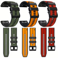 Bracelet de montre en silicone à libération rapide 22/26 mm pour Garmin Fenix 8/7X Pro/7X/6X Pro/5X Sport Smartwatch - Design sportif confortable, 9 couleurs