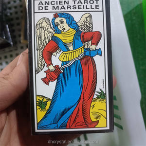 Cartas de Tarot Francesas para Adivinación, Cartas de Oráculo con Afirmaciones Ecológicas, Baraja de Papel de Marsella con Guías de Venta - Product Image 5
