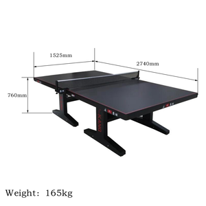 Table de tennis de table pliable en MDF de 25 mm avec design en T breveté et roues rétractables pour les jeux de <span class=keywords><strong>ping</strong></span>-<span class=keywords><strong>pong</strong></span> professionnels en intérieur - Product Image 2