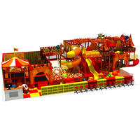 Équipement de terrain de jeu intérieur pour enfants, respectueux de l'environnement, avec toboggan en spirale et trampoline, à thème éducatif multi-niveaux et convivial, pour centre commercial